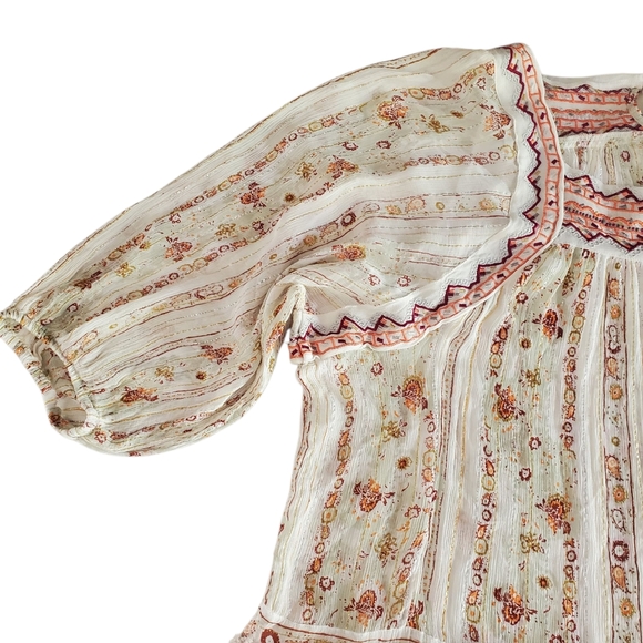 Free People Floral Embroidered Tunic - Cream and Pink - Picture 8 of 15